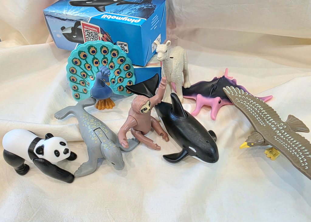 Combining Playmobil toys with Happy Meal figures at home