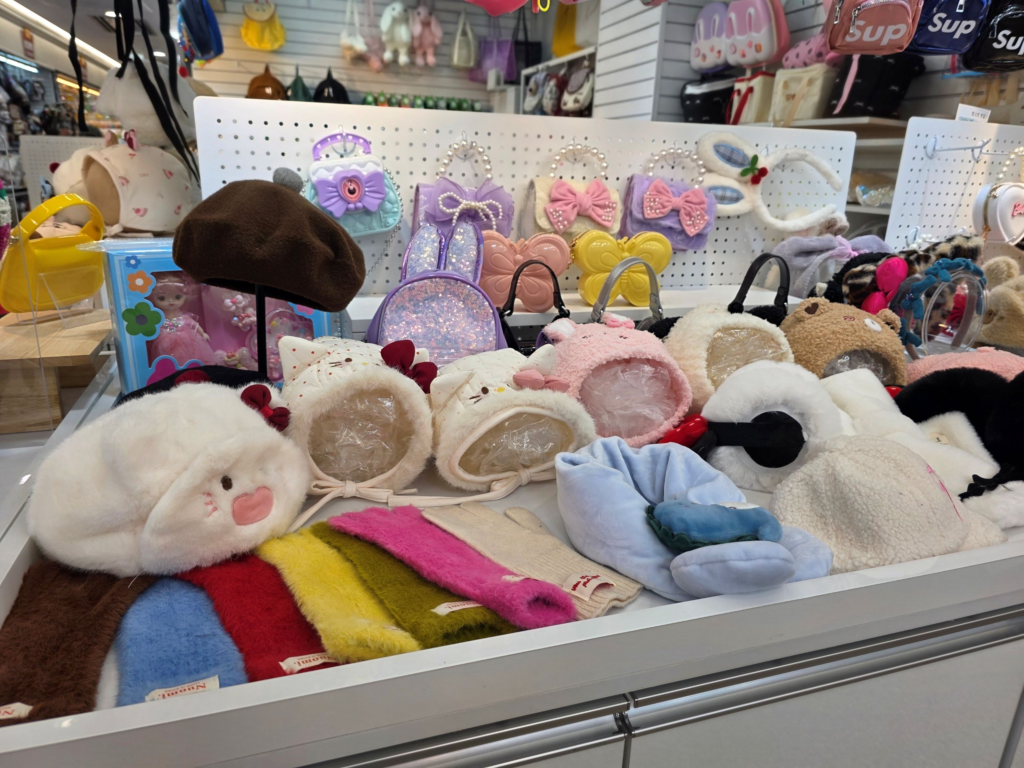 Close-up of craft supplies and sewing materials