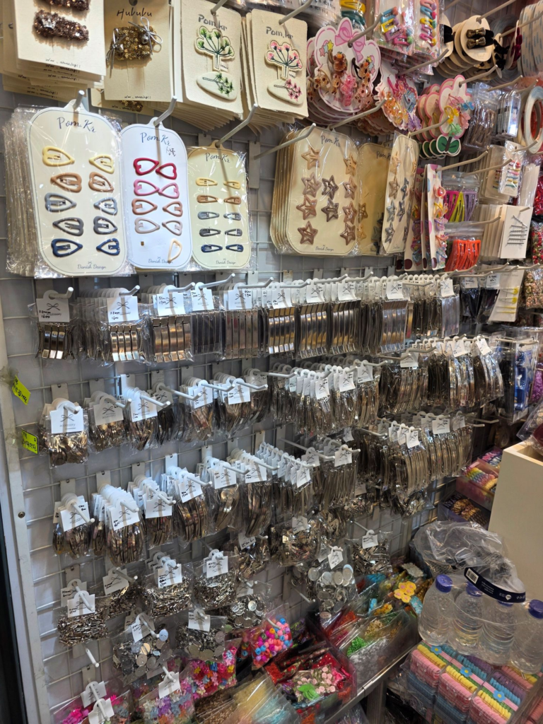 Hair clip and bow materials sold at Dongdaemun 5th floor