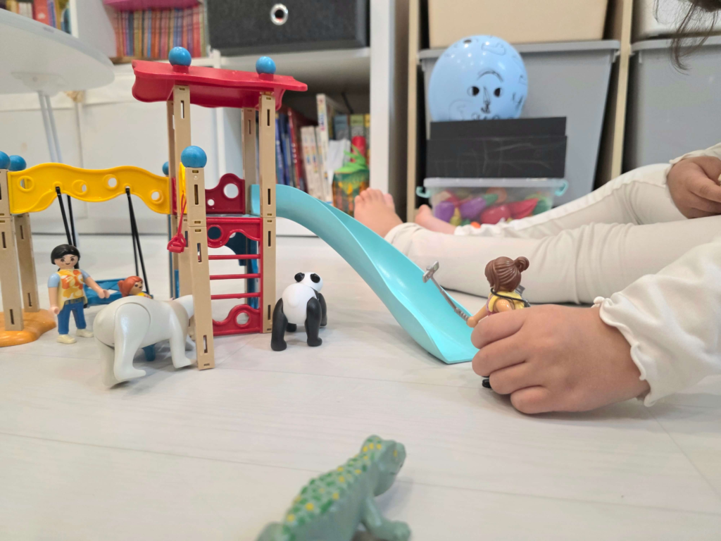 Playmobil toys from a Korean Happy Meal used in creative role play