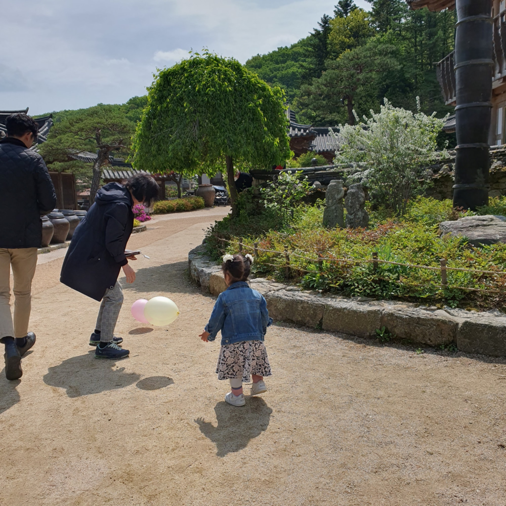 Beautiful hanok courtyard at Nak Seon Jae