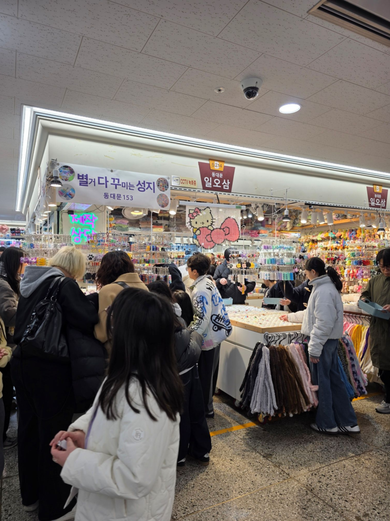 Busy handmade supply store at Dongdaemun Market