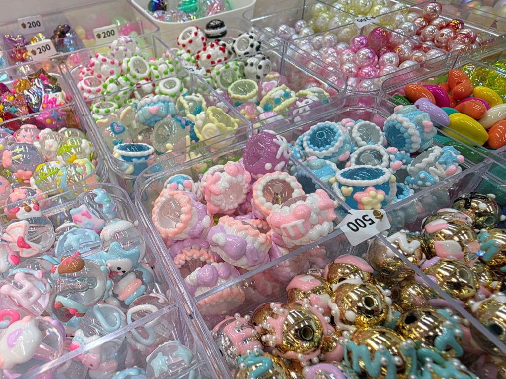 small and cute decoration materials at Dongdaemun market
