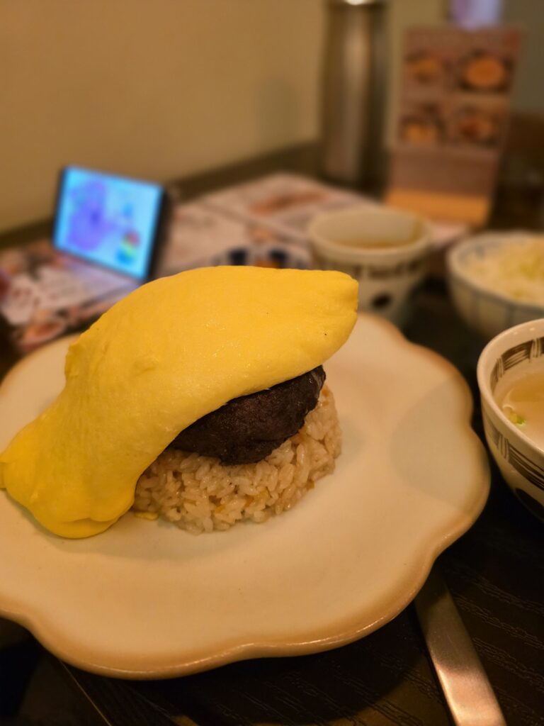 hamburg omurice at Gyuendang, kid-friendly food in Seongsu