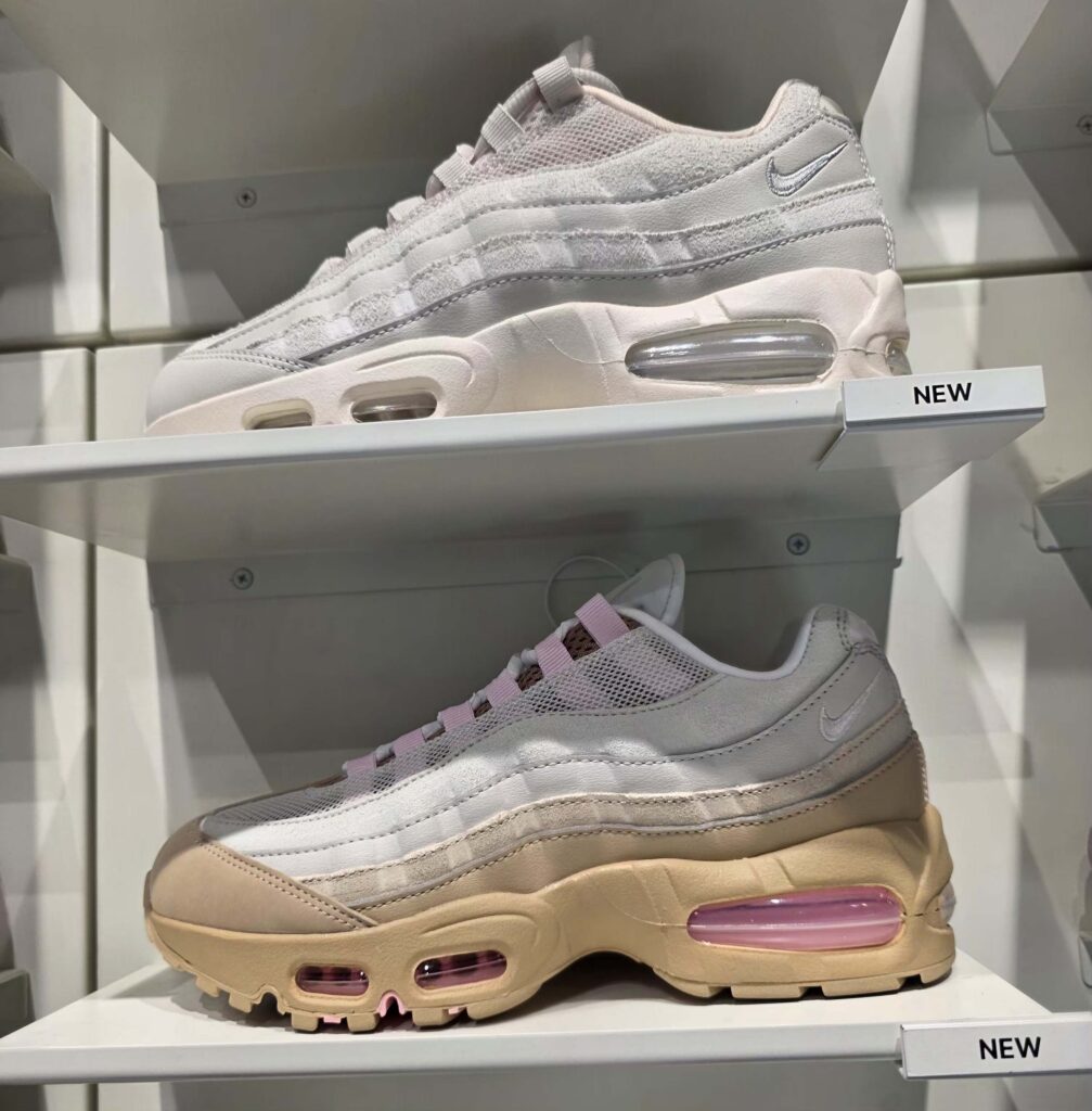 close-up of Air Max 95 shoes at Nike Seongsu store