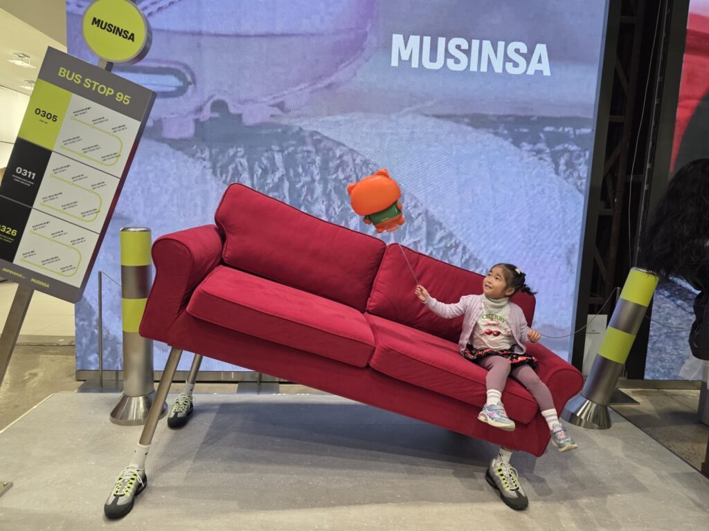 creative photo zone at Nike Seongsu pop-up store