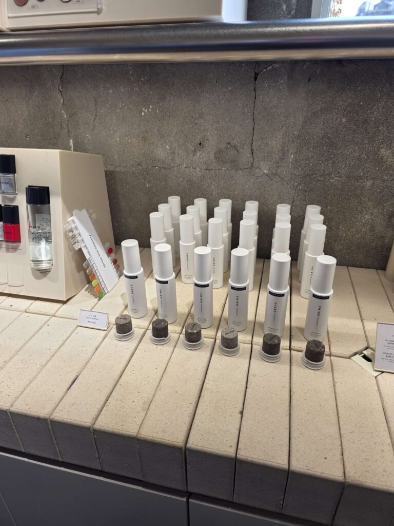 various shiro perfumes available at shiro seongsu